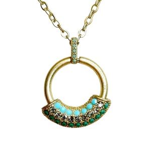 Lia Sophia Mirage Rhinestone Embellished Long Pendant Necklace
